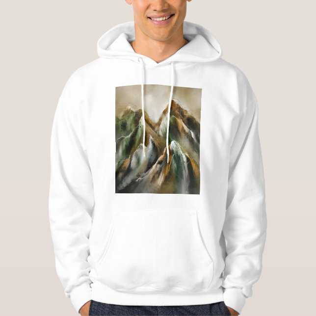 Gemalte Berge Hoodie (Vorderseite)