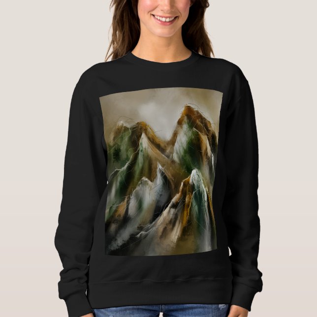 Gemalte Berge Sweatshirt (Vorderseite)