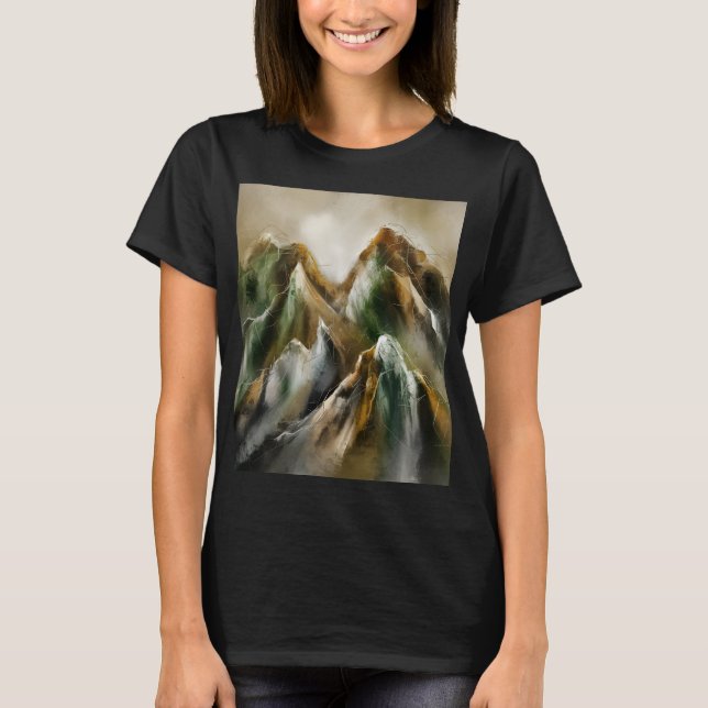 Gemalte Berge T-Shirt (Vorderseite)