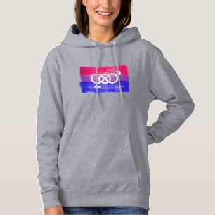 GEMALTE BISEXUELLE SYMBOL STOLZFLAGGE HOODIE