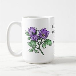 Gemalte Blume, mit Vers von Sprichwörtern 3:6 Kaffeetasse