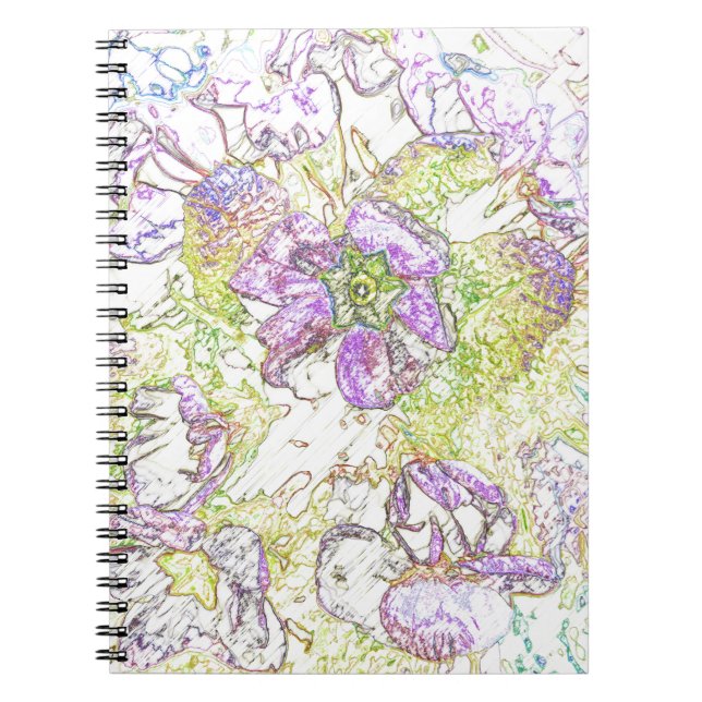 gemalte Blume Notizblock (Vorderseite)