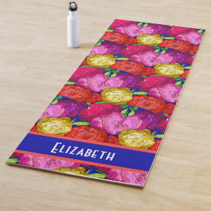 Gemalte Blumen Pastellrosen, Personalisieren mit N Yogamatte