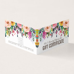 Gemalte Blumenspeicher-Geschenkgutschein-Schablone