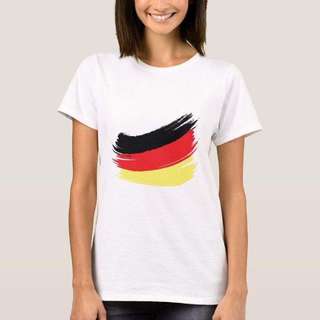 Gemalte deutsche Flagge T-Shirt (Vorderseite)
