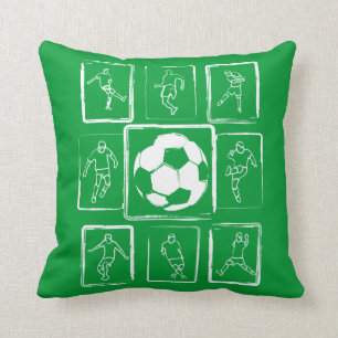 Gemalte Fußballfähigkeiten motivierend Kissen