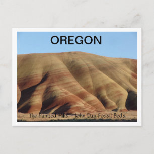 Gemalte Hügel Postkarte