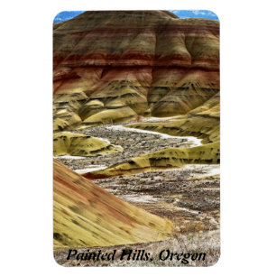 GEMALTE HÜGEL VON OREGON MAGNET