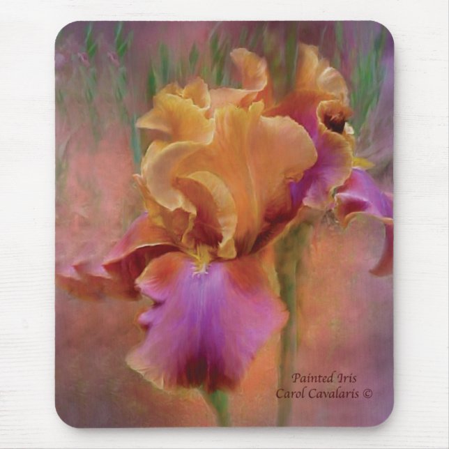 Gemalte Iris Mousepad (Vorne)