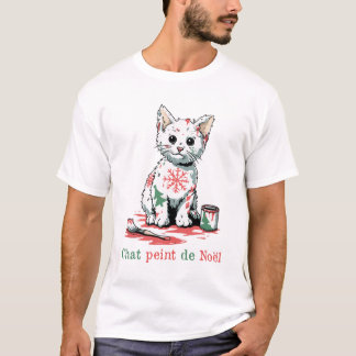 GEMALTE KATZE ZU WEIHNACHTEN! - Feline Tanne T-Shirt