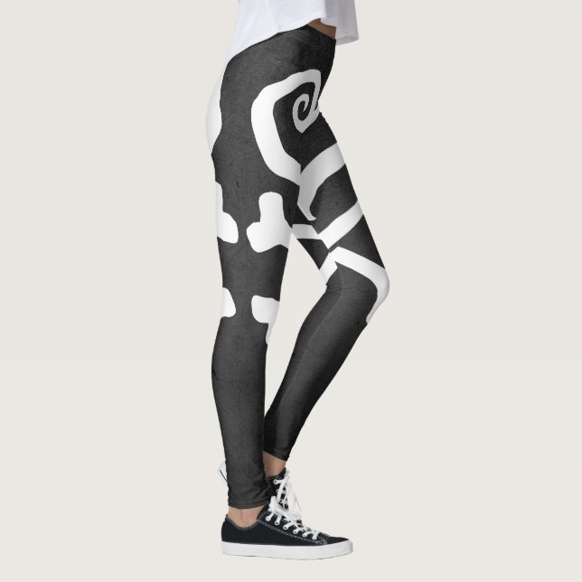 "Gemalte Liebe" Herz und Kreuz Leggings (Rechts)