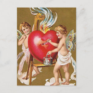 Gemalte Liebe Postkarte