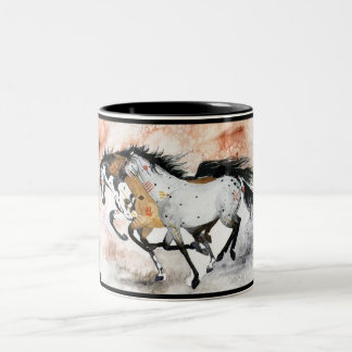 gemalte Ponys Zweifarbige Tasse