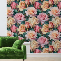 Gemalte Rose Blumige Blume