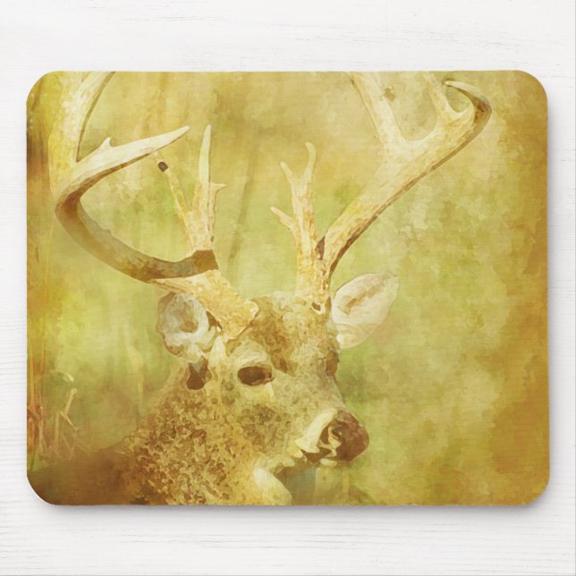 Gemalte Rotwild-Mausunterlage Mousepad (Vorne)