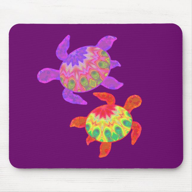 Gemalte Schildkröten Mousepad (Vorne)
