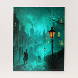 GEMALTE SPOOKIGE HALLOWEEN-SZENE UM 1900