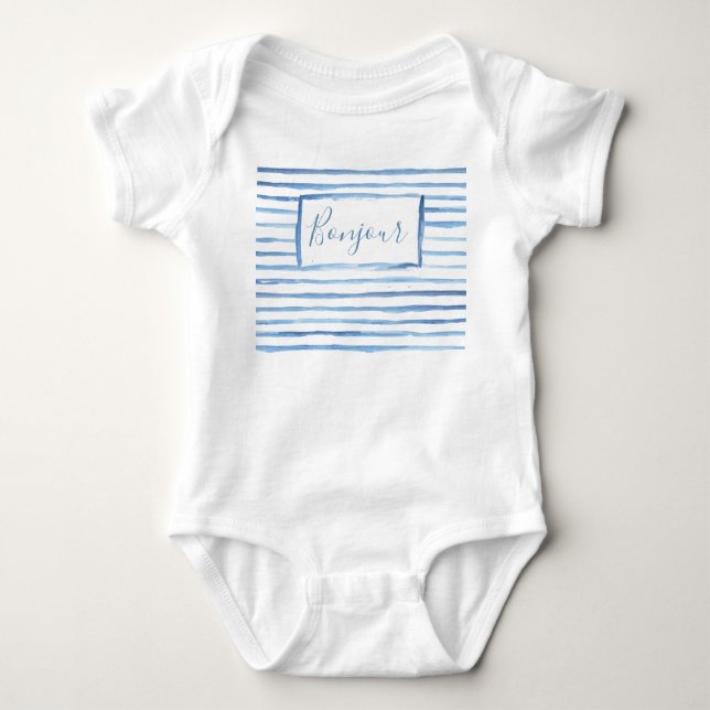 Gemalte Streifen kundengerechtes Onsie Baby Strampler (Vorderseite)