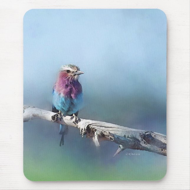 Gemalte Vogel-Mausunterlage Mousepad (Vorne)