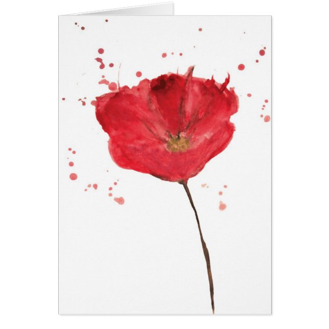 Gemalte Watercolormohnblumen-Blume 2 (Vorne)