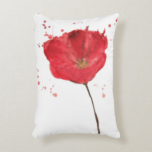 Gemalte Watercolormohnblumen-Blume 2 Zierkissen