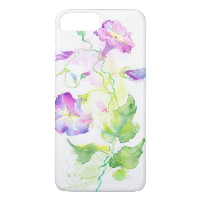 Gemalte Watercolorwinden-Blumen Case-Mate iPhone Hülle (Rückseite)