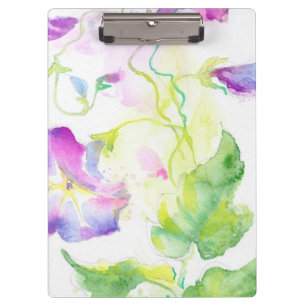 Gemalte Watercolorwinden-Blumen Klemmbrett