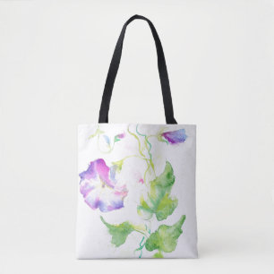 Gemalte Watercolorwinden-Blumen Tasche