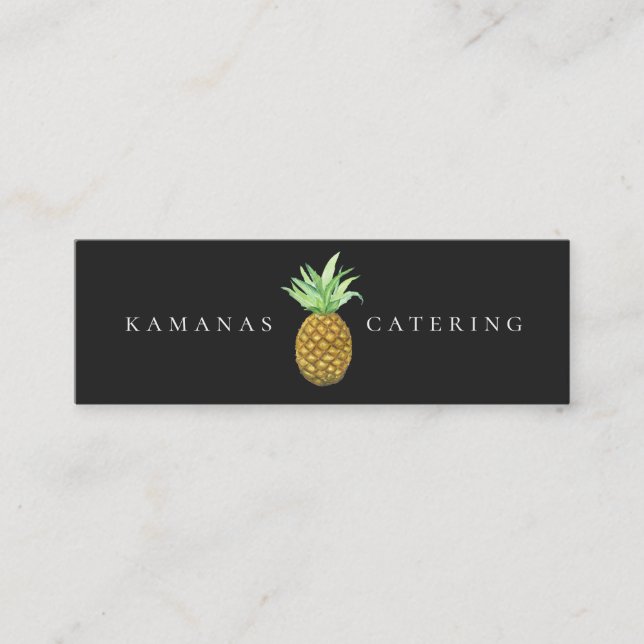 Gemalter Ananas-Catering Mini Visitenkarte (Vorderseite)