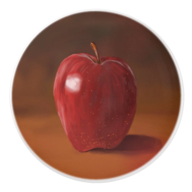 Gemalter Apple-Fach-Zug Keramikknauf (Vorderseite)