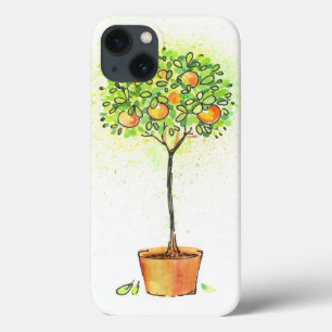 Gemalter Aquarellzitrusfruchtbaum im Topf title_seo2