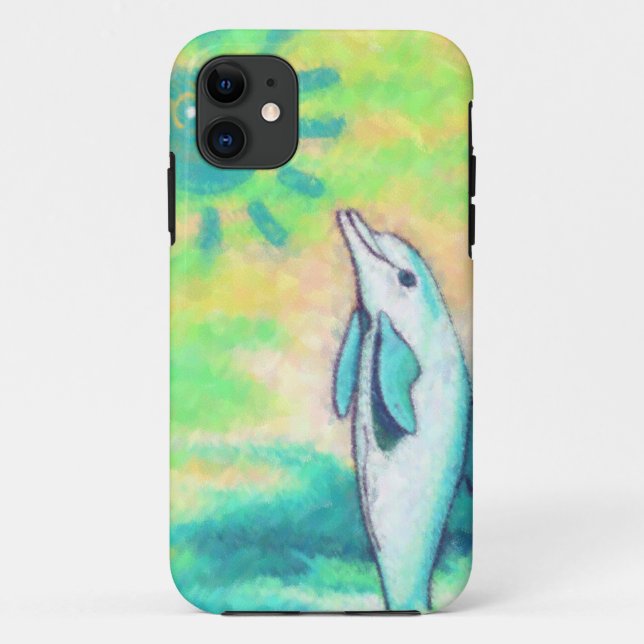 Gemalter Delphin Case-Mate iPhone Hülle (Rückseite)