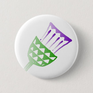 Gemalter Distel-Knopf Button