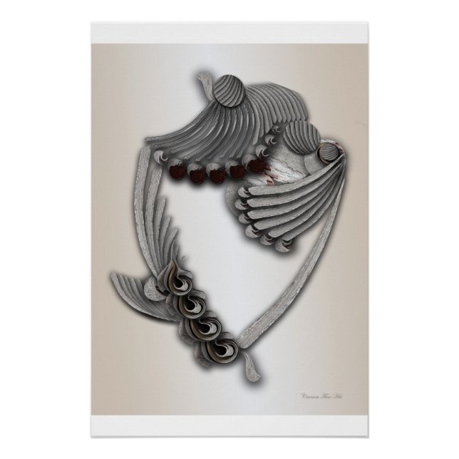 "Gemalter Garten" Glossy Poster (Vorderseite)