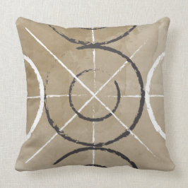 Gemalter geometrischer Kreis-Druck Kissen