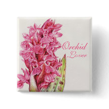 Gemalter Knopf Kunst der Orchidee Liebhaber