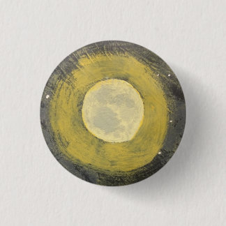 Gemalter Mond-Knopf Button