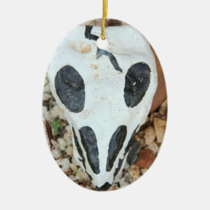 Gemalter Schädel Dia de Muertos Keramikornament