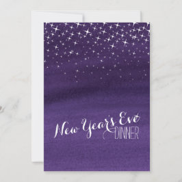 Gemalter Silvester zum Abendessen einladen Einladung