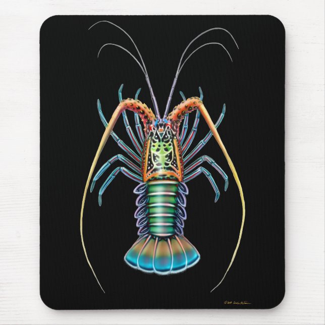 Gemalter stacheliger Hummer Mousepad (Vorne)