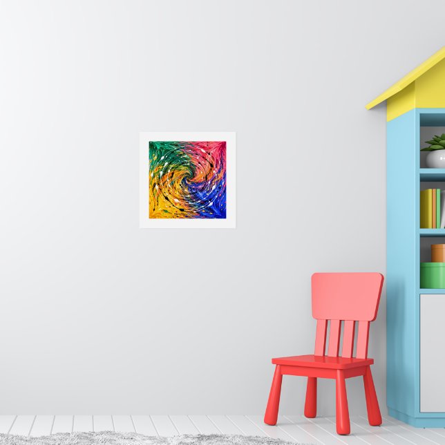 Gemalter Wirbel Poster (Kinderzimmer 1)
