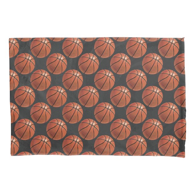 Gemaltes Basketball-Muster Kissenbezug (Vorderseite)
