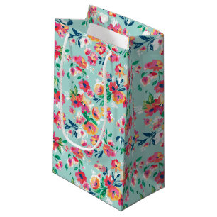 Gemaltes Blumen-Muster Kleine Geschenktüte
