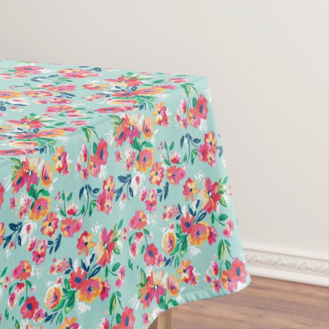 Gemaltes Blumen-Muster Tischdecke (Beispiel)