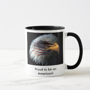 Gemaltes Eagle, stolz, ein Amerikaner zu sein! Tasse