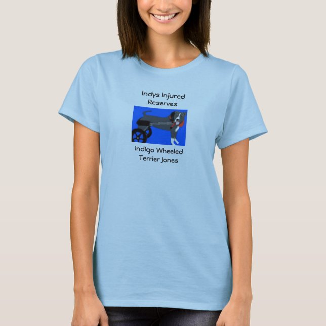 Gemaltes Indigo T-Shirt (Vorderseite)