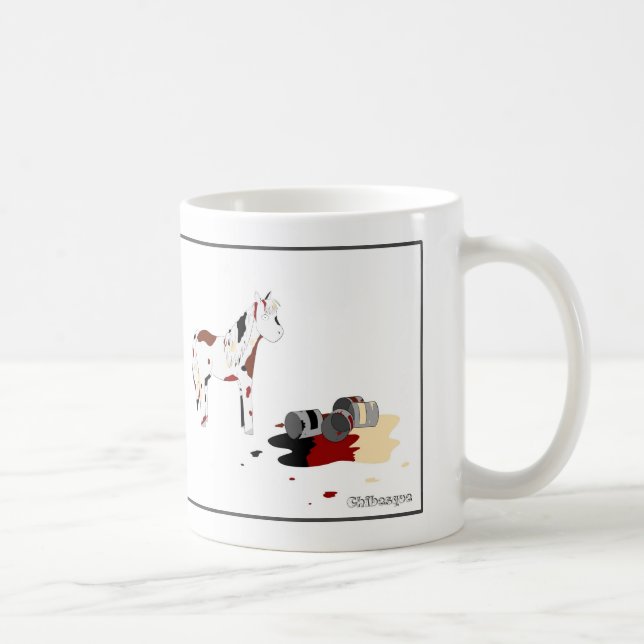 Gemaltes Pferd Kaffeetasse (Rechts)