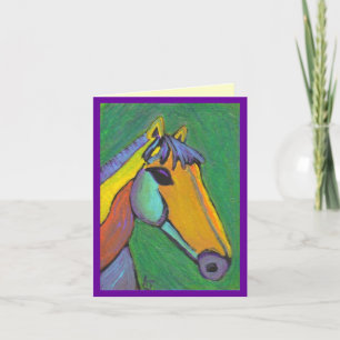 Gemaltes Pony - notecard Karte