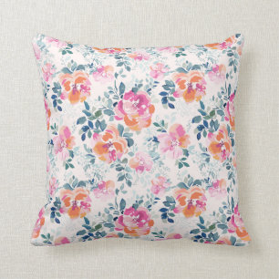 Gemaltes Rosen-Muster Kissen