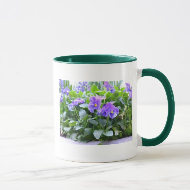 Gemaltes Stiefmütterchen Tasse (Rechts)